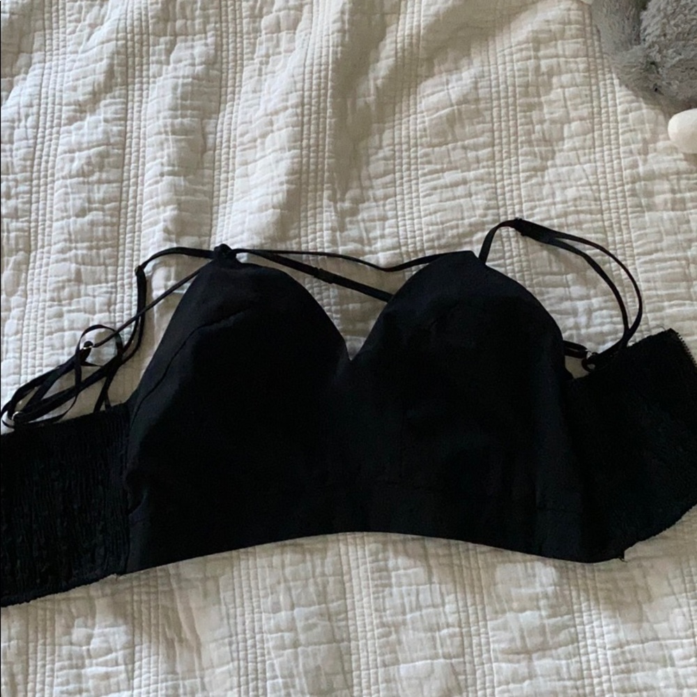 Small black crop top